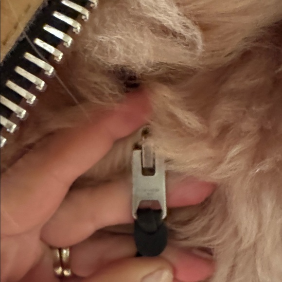 COACH 1941 LAMB SHEARLING LEATHER COAT WITH STITCHED LEATHER FRONT DETAIL SIZE 4 - Picture 6 of 14